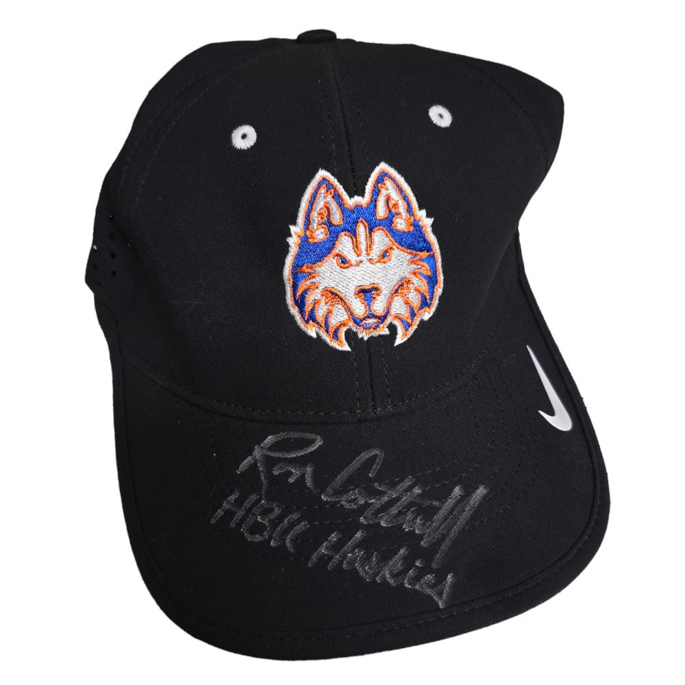 Autograph Ron Cottrell HCU huskies hat